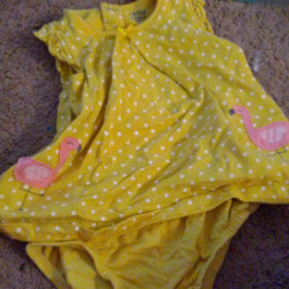 Yellow baby romper